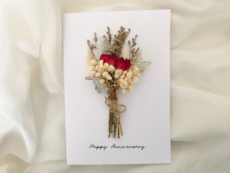 Happy Anniversary Card, Happy First Anniversary Card, Flower Anniversary Card, Anniversary Card For The Happy Couple