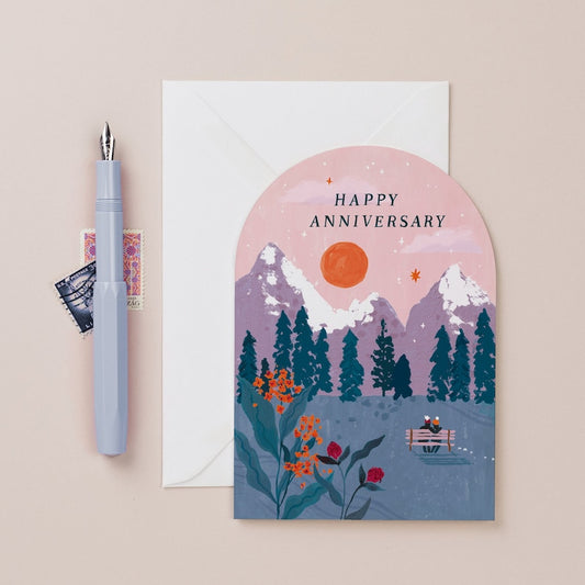 Sunset Anniversary Card | Anniversary Card | Happy Anniversary Card